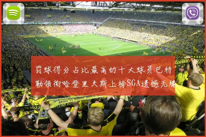 罚球得分占比最高的十大球员巴特勒领衔哈登里夫斯上榜SGA遗憾无缘