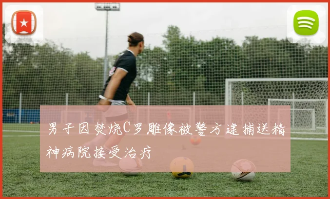 男子因焚烧C罗雕像被警方逮捕送精神病院接受治疗